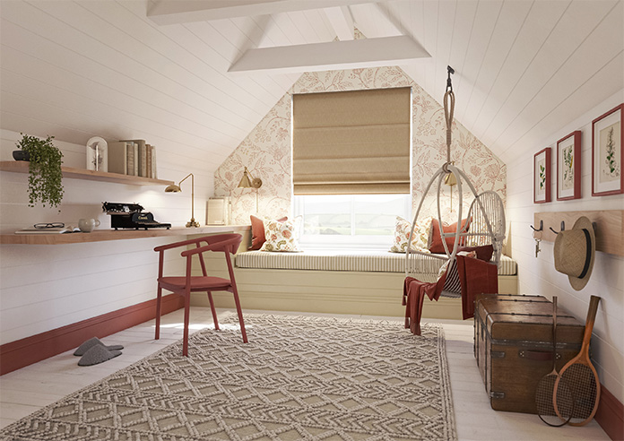 Genoa Faux Silk (Blackout), Gold Shimmer - Twist&Fit Roman Blind - Image 6
